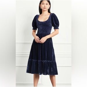 Hill House Louisa Nap Dress in Navy Velvet